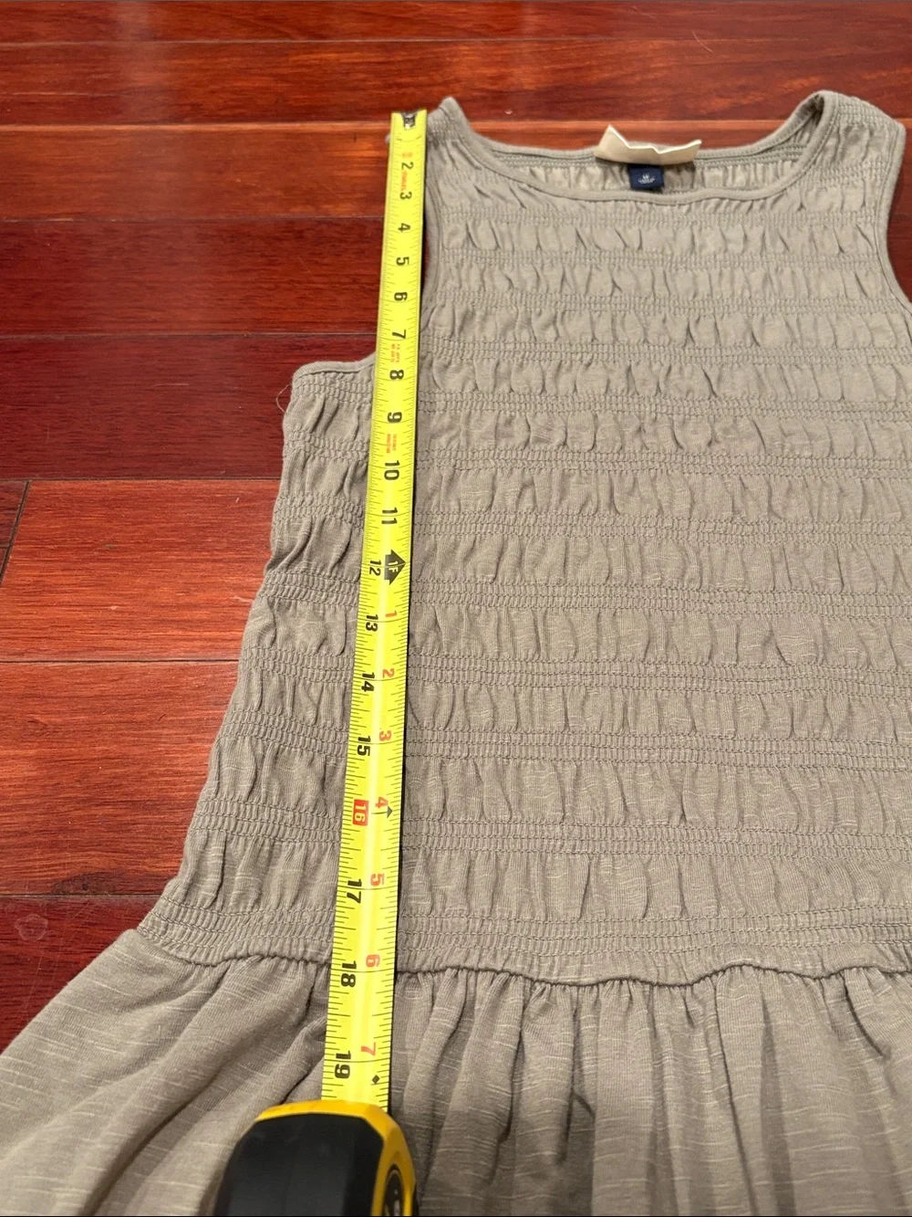 Universal Thread Size Medium Sleeveless Smocked Waist Olive Green Maxi Dress - Picture 9 of 9